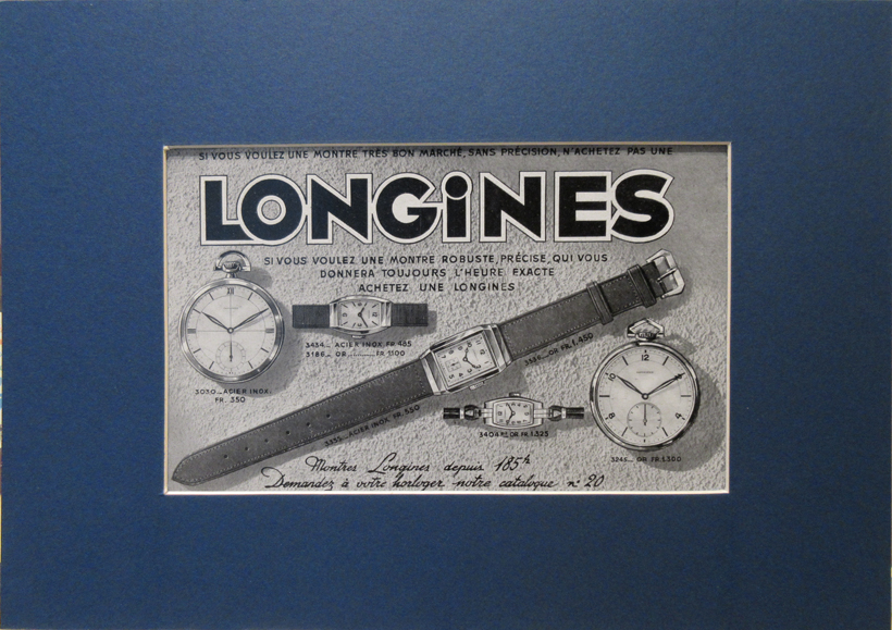 アンティーク時計 05753 LONGINES ポスター/トノーリストウォッチ、セクターポケットウォッチ