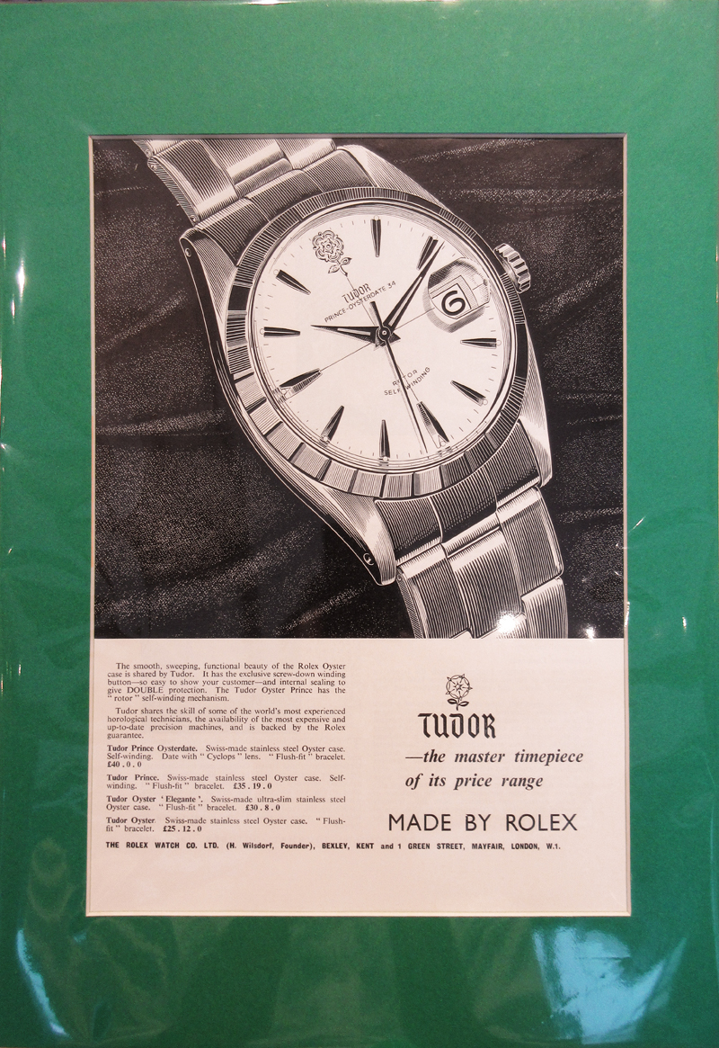 アンティーク時計 DK564 TUDOR ポスター/プリンスオイスターデイト34デカバラ