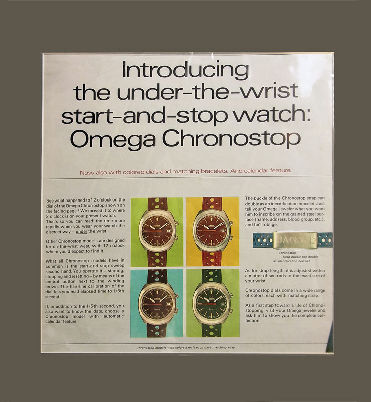 アンティーク時計 DC848 OMEGA ポスター クロノストップカラー